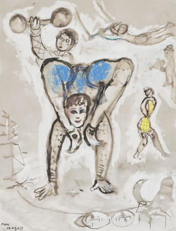 Les Acrobates by 
																	Marc Chagall