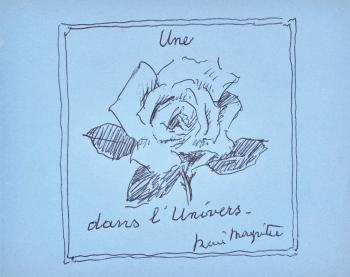 Une rose dans l’univers by 
																	Rene Magritte