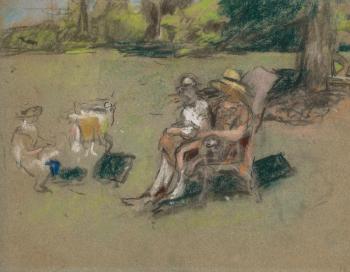 Madame Henri Kapferer et ses enfants by 
																	Edouard Vuillard