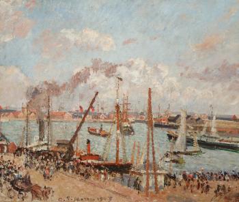 L'Anse des Pilotes, après-midi, temps ensoleillé, Le Havre by 
																	Camille Pissarro