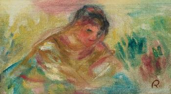 Buste de femme (fragment) by 
																	Pierre-Auguste Renoir