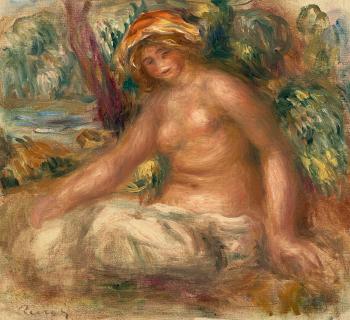 Nu assis by 
																	Pierre-Auguste Renoir