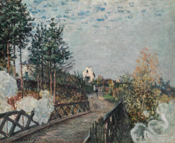 Le pont du chemin de fer by 
																	Alfred Sisley
