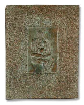 Relief: Seated Mother and Child by 
																	Henry Moore