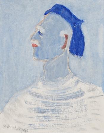 Artist in Blue Beret by 
																	Milton Avery