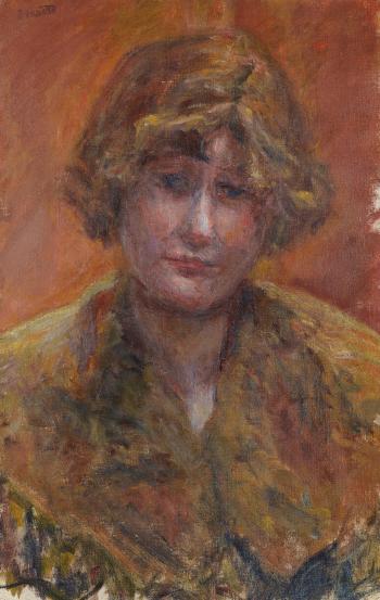 Portrait de jeune fille (étude) by 
																	Pierre Bonnard
