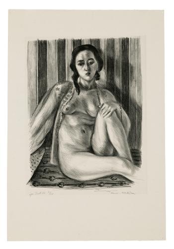 Nu assis à la chemise de tulle by 
																	Henri Matisse