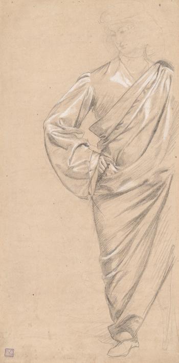 Homme debout en costume Renaissance, sa main droite sur la hanche by 
																	James Jacques Joseph Tissot