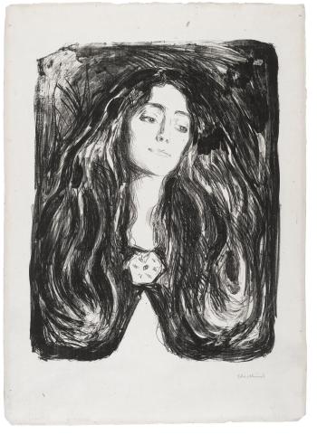 The Brooch. Eva Mudocci by 
																	Edvard Munch