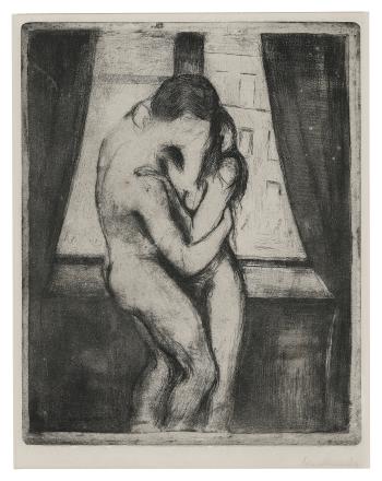 Der Kuss (The Kiss) by 
																	Edvard Munch