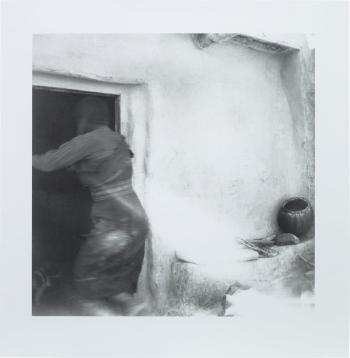Untitled 5 (Aby Warburg Photograph, April 1896, Pueblo woman escaping into her house at the sight of Warburg’s camera) by 
																	Goshka Macuga