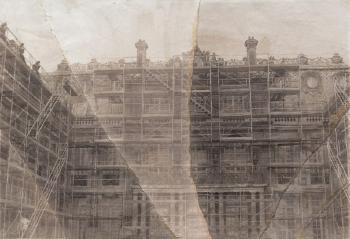 Façade of Versailles with scaffolding, France by 
																	Deborah Turbeville