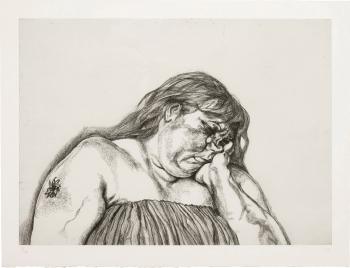 Woman With An Arm Tattoo (f. 40) by 
																	Lucian Freud