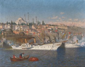 Arrival Of Kaiser Wilhelm Ii In Constantinople by 
																			Reinhold Hansche
