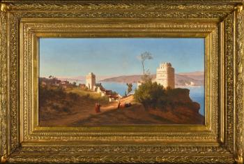 Promenade By Rumeli Hisari, On The Bosphorus by 
																			Charles Theodore Frere