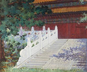Entrance To The Temple Of Confucius, Peking by 
																			Gra Rueb