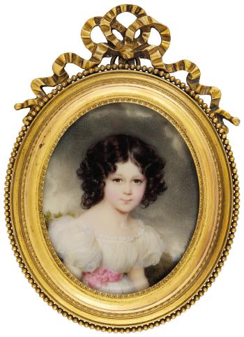 Portrait Of A Young Girl, Circa 1830 by 
																	Moritz Michael Daffinger