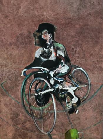 Portrait Of George Dyer Riding A Bicycle (Not In S.) by 
																	Francis Bacon