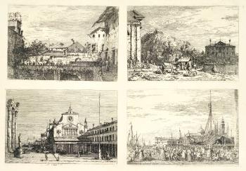 Vedute: Four Views (Bromberg 20, 24, 26, 30) by 
																	 Canaletto