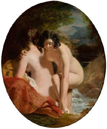 Two female bathers by 
																	William Etty