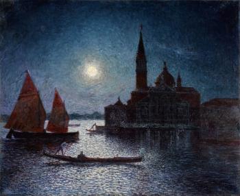 Venise, San Giorgio au clair de lune by 
																	Fernand du Puigaudeau