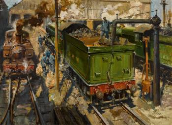 Water Treatment, Old Oak Common by 
																	Terence Cuneo