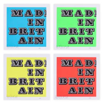 Mad in Britain (Blue; Fluro Green; Yellow and Fluro Red) by 
																	Ben Eine