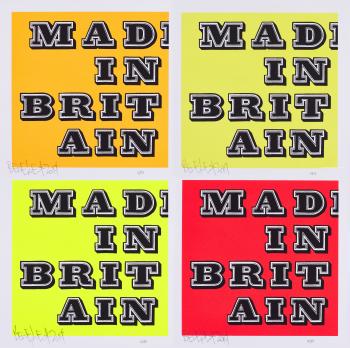 Mad in Britain (Orange; Yellow; Fluro Yellow; and Red) by 
																	Ben Eine