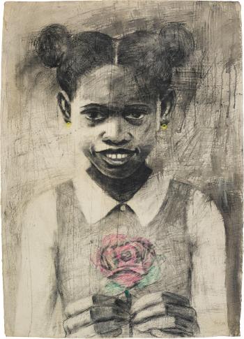 Girl With Rose Flower by 
																	Rom Isichei