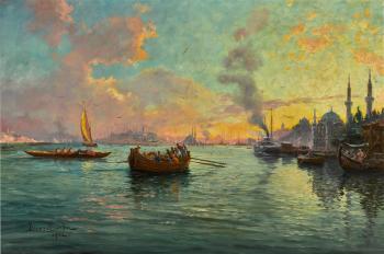 On the Bosphorus by 
																	Francois L Prieur-Bardin