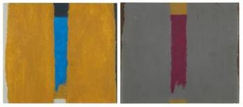 Ikon (Ochre & Blue) And Ikon (Violet & Grey): Two Works by 
																	Robert Kulicke