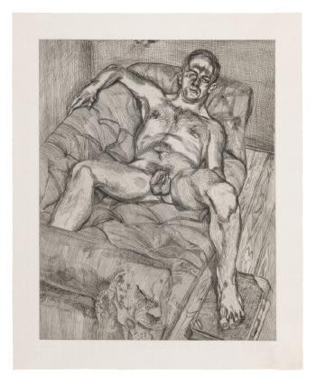 Man Posing (Hartley 27; Figura 44) by 
																	Lucian Freud