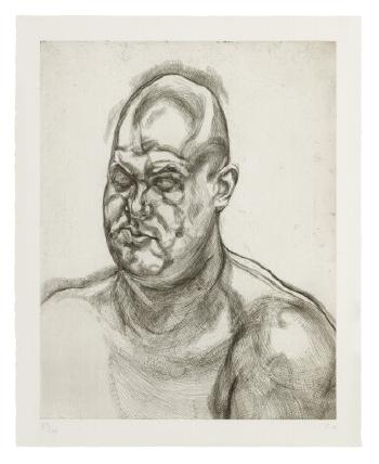 Large Head (Hartley 47; Figura 72) by 
																	Lucian Freud