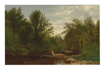 A Woodland Stream by 
																	Alfred Thompson Bricher