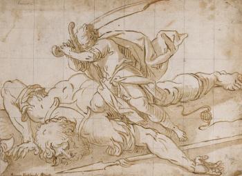 David beheading Goliath by 
																	Antonio Vassilacchi