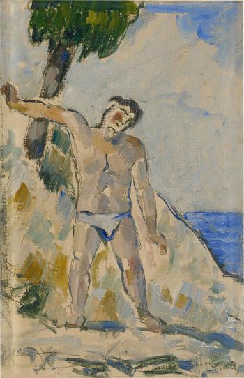 Baigneur aux bras écartés by 
																	Paul Cezanne