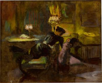 Monsieur and Madame Hessel and their Dog by 
																	Edouard Vuillard