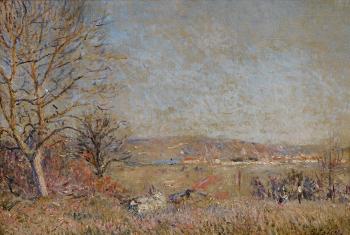 La Plaine de Veneux-Nadon, vue des Sablons by 
																	Alfred Sisley