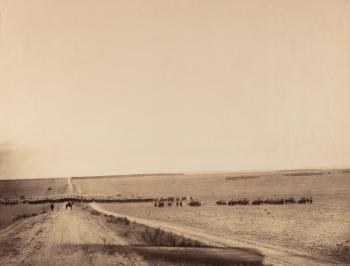 La Messe Du 4 Octobre, Camp De ChÃ¢lons, 1857 Manoeuvres De Cavalerie, Camp De ChÃ¢lons, 1857 by 
																			Gustave le Gray