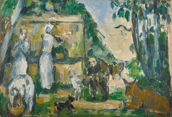 La Fontaine by 
																	Paul Cezanne