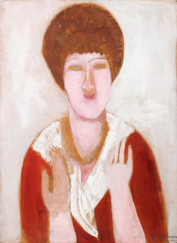 Portrait de femme (coiffée en turban) by 
																	Constantin Brancusi