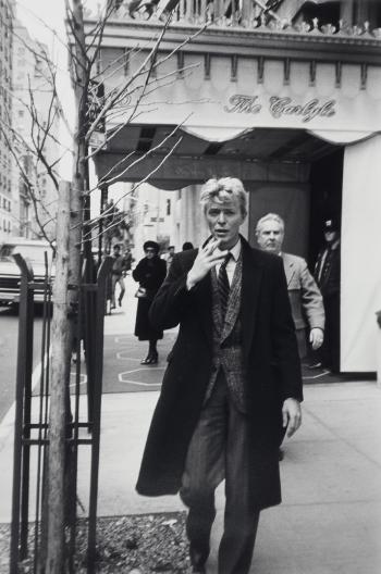 David Bowie at the Carlyle Hotel, New York, 1982, printed later by 
																	Anne Marie Rossi-Zen