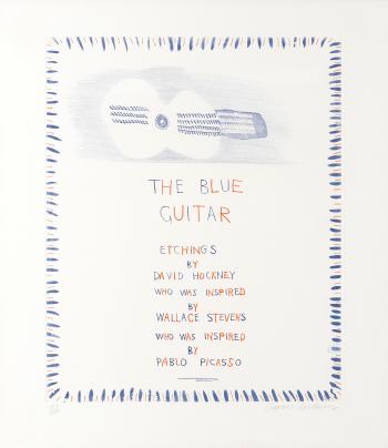 The Blue Guitar (Title Page), from 'The Blue Guitar', 1976-77 by 
																	Dan Rakgoathe