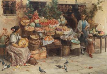 Venetian fruit sellers by 
																	Stefano Novo