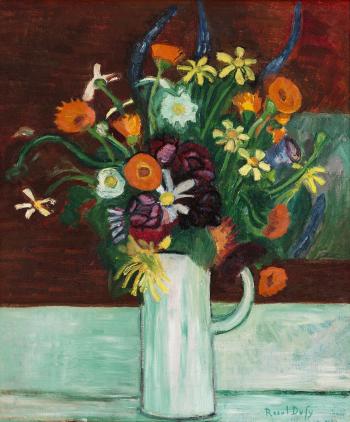 Bouquet de fleurs dans un vase by 
																	Raoul Dufy