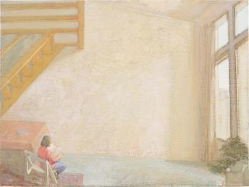 Femme lisant (Interior with Girl Reading) by 
																	 Xiong Hai