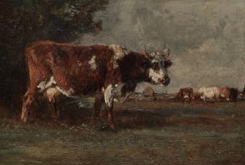 Grazing Cows by 
																	Constant Troyon