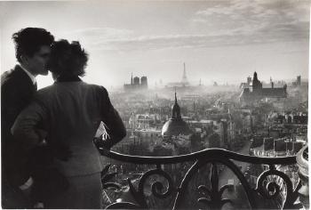 Les amoureux de la Bastille, Paris by 
																	Willy Ronis