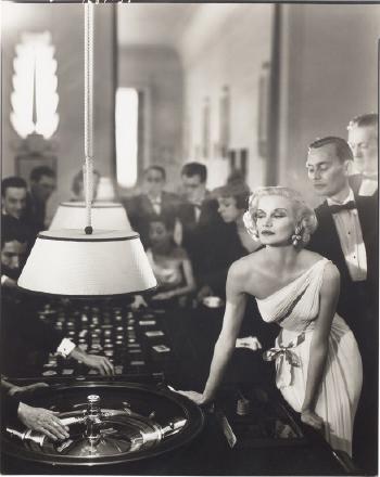 Sunny Harnett, Evening dress by Grès, Casino, Le Touquet, August by 
																	Richard Avedon