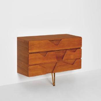 Wall-mounted chest of drawers, designed for the Hotel Royal, Naples by 
																	Gio Ponti